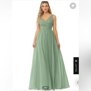 Azazie Kora Dress - Matcha